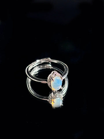 Opal Elegant Cabochon Ring